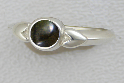 Sterling Silver When Two Hearts Are One Ring With Spectralite Size 9